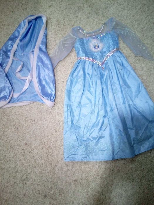 Костюм платье плащ эльзы снегурочки снежинки снежной королевы