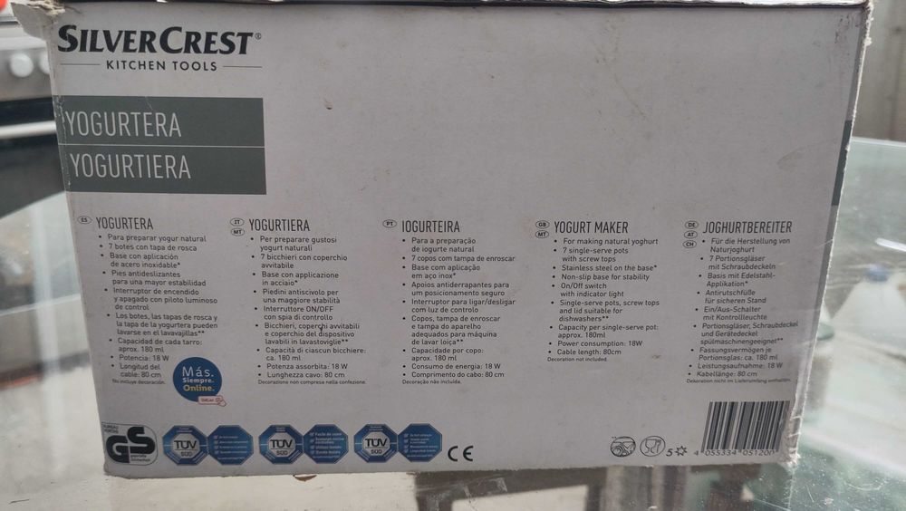 Iogurteira Silvercrest com copo extra