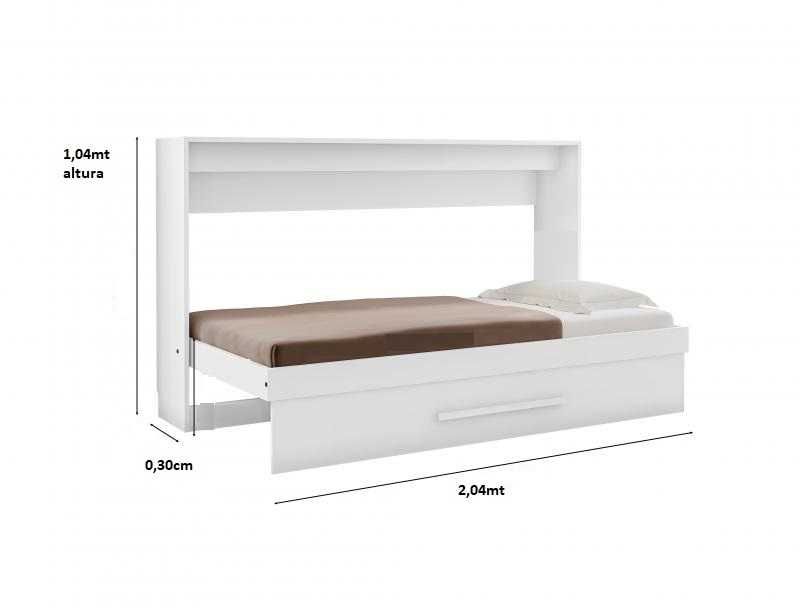 Cama Dobrável (Murphy Bed) – Com colchão