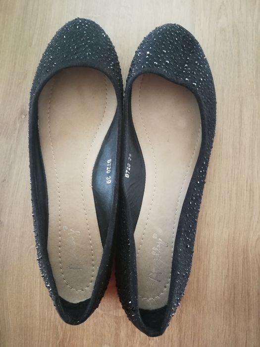 Baleriny damskie czarne
