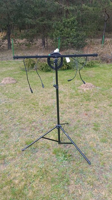 Statyw oświetleniowy estradowy Fun Generation 250cm udźwig do 10kg czarny + instalacja elektryczna IEC c13 6m