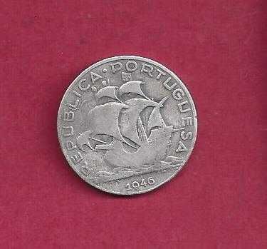 REPUBLICA  5$00   Escudos   1946     Prata