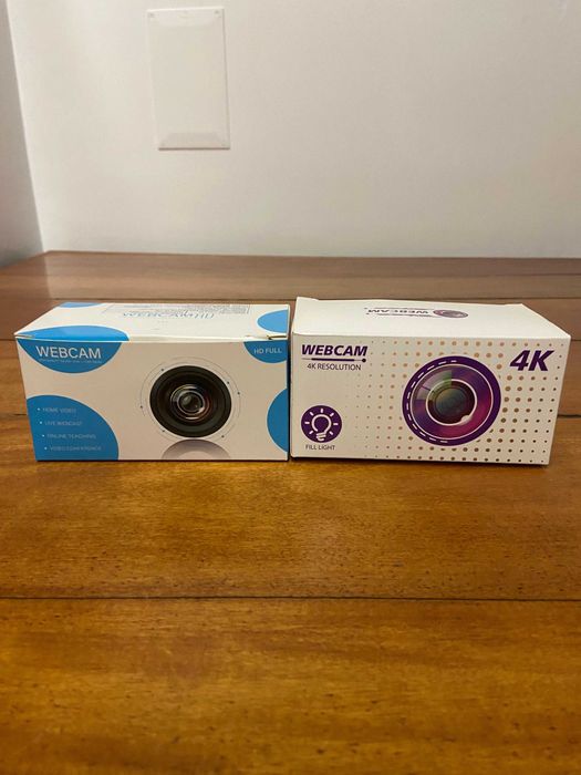 2 Webcams USB – Full HD / “4K” – novas na caixa