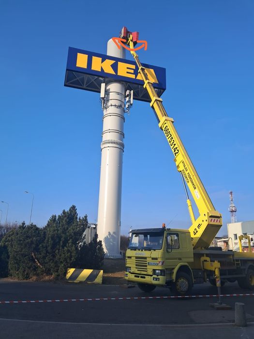 Podnośniki koszowe 18m 22m 27m 35m 42m 44m wynajem Pruszcz Gdański
