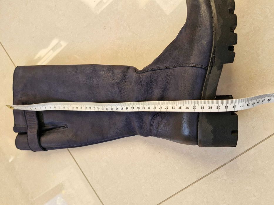 Kozaki granatowe skórzane rozm.38