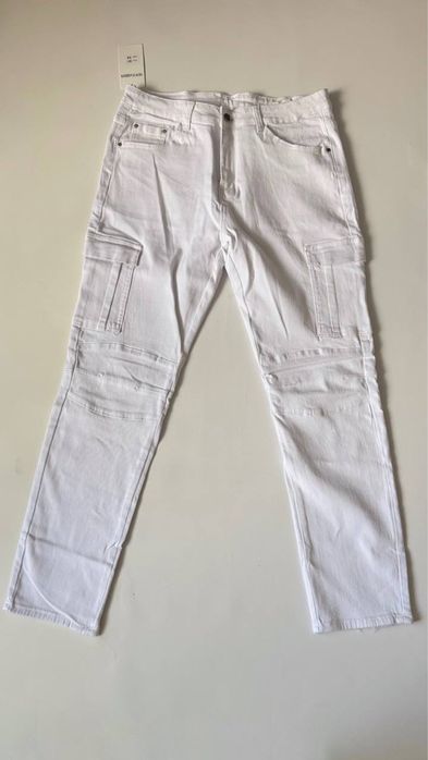 Джинси чоловічі білі карго New Fashion