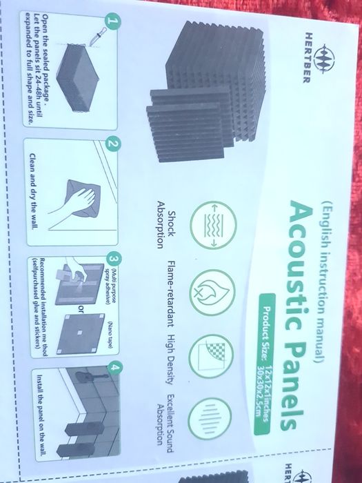 Акустичний Паралон Шумка 30*30*2.5 см