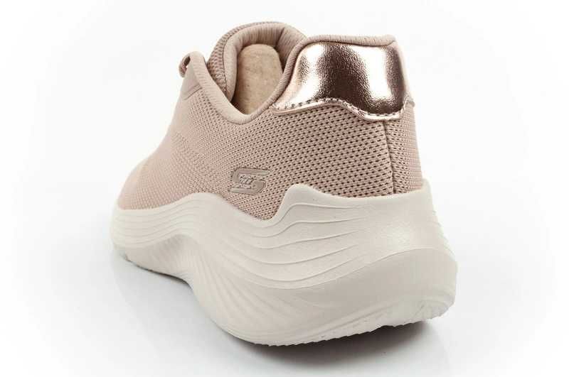 Skechers buty damskie sportowe Bobs Squad Waves beżowe lekkie modne