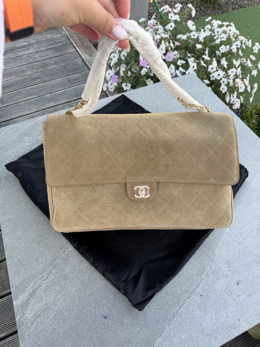 Сумка Chanel замшева бежева