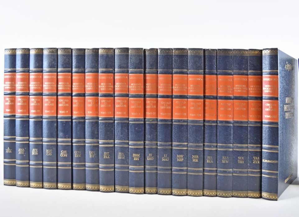 MODERNA ENCICLOPÉDIA UNIVERSAL - colecção COMPLETA de 19 volumes
