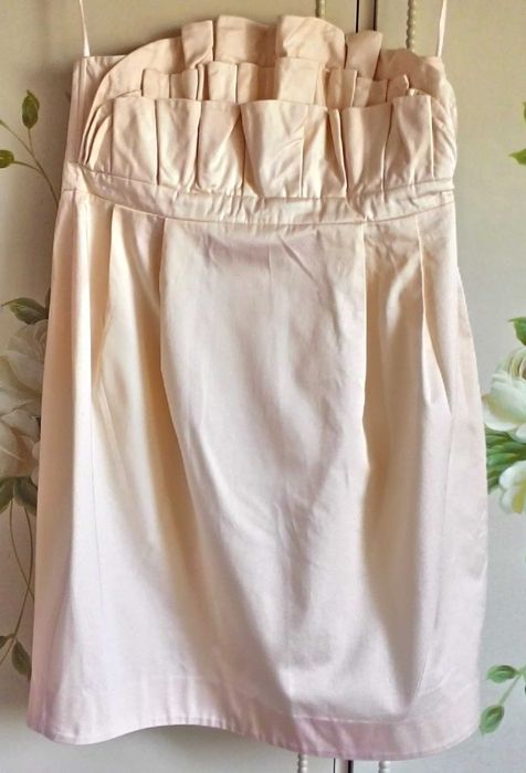 Sukienka H&M Conscious Collection garden pudrowy róż 42 XL
