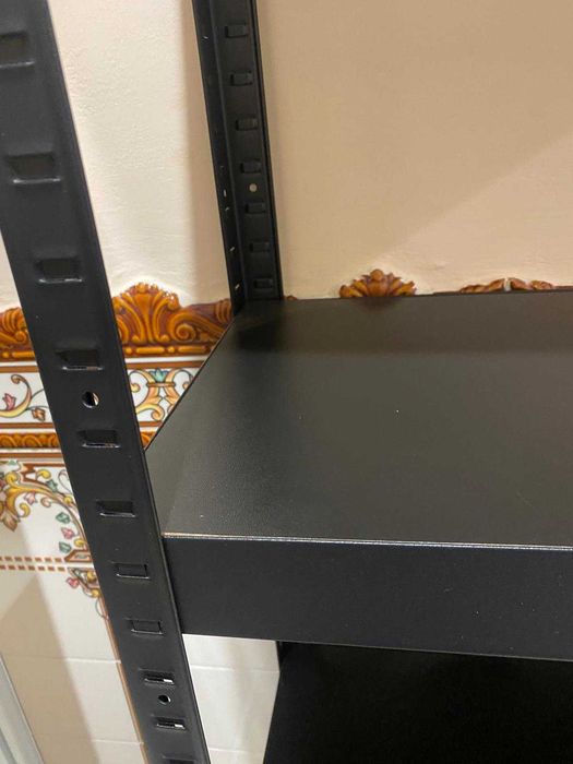 Estante Metálica Modular Preta – (Sem Parafusos)