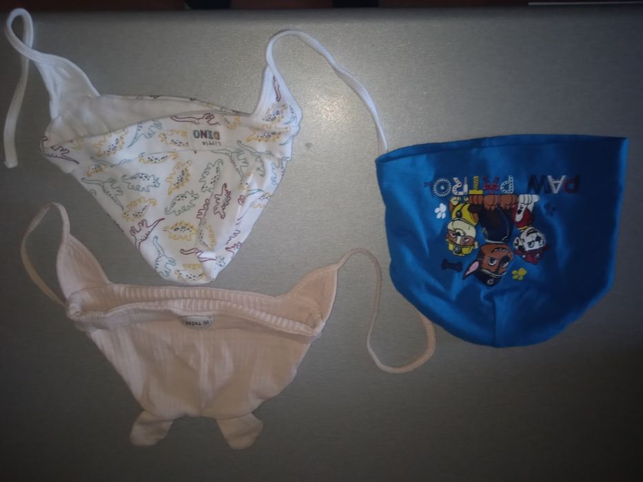 Czapeczki wiązane 74, 6-9 m-cy i niebieska Psi Patrol 52