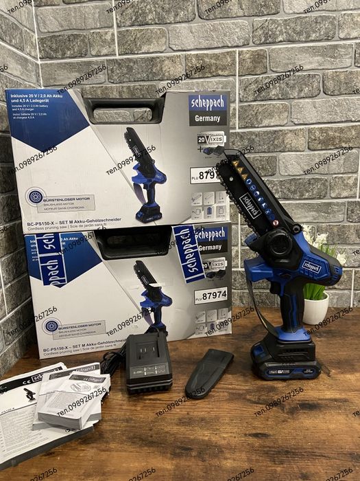 Акумуляторна ланцюгова пила для гілок, сучкоріз, Німеччина