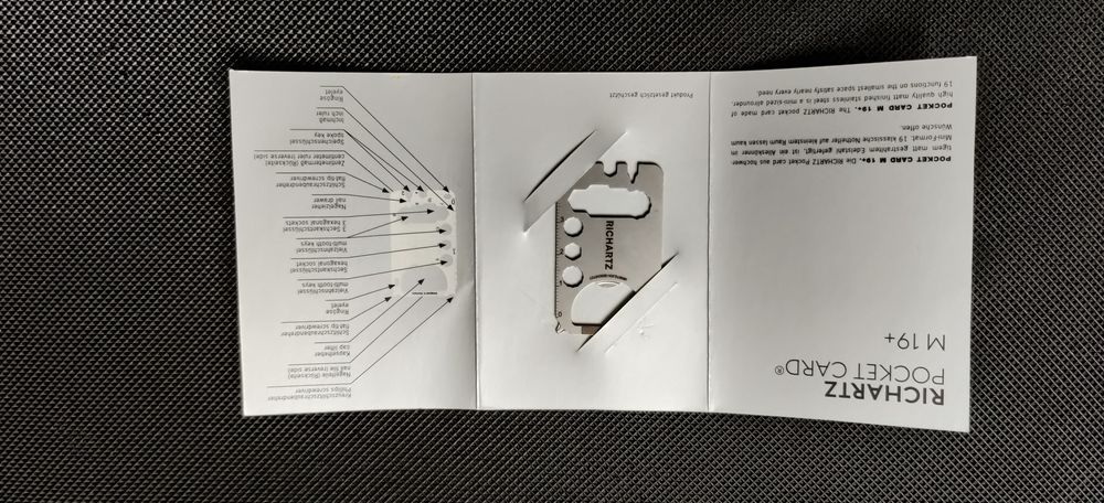 Mini multitool karta breloczek