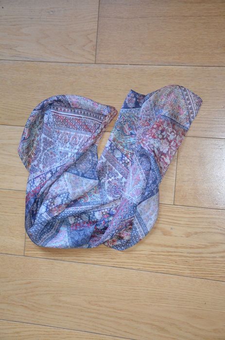 delikatna chusta/szal 100% silk jedwab 26x160cm