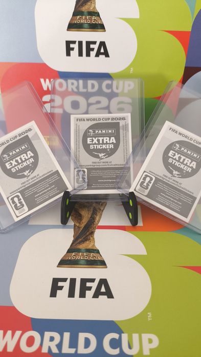 Lote 3 Extra Stickers Prata  | Yamal + Mbappé + Messi