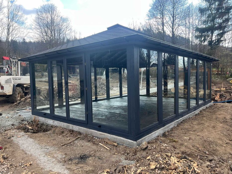 Altana altanka ogrodowa drewniana Ogród Zimowy A4 6m x 4m Full Glass!