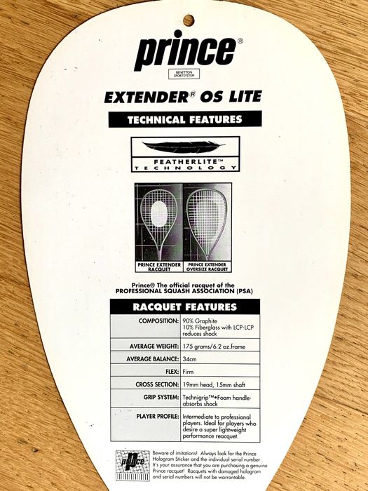 Raquete Squash Prince Extender OS Lite