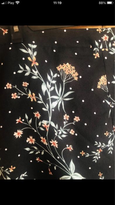 New Look szerokie spodnie na lato w kwiaty culotte rozmiar 14