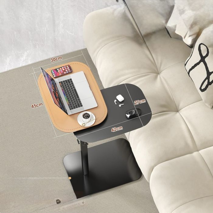 Stolik kawowy/pomocniczy regulowany obrotowy dwupoziomowy kolor orange