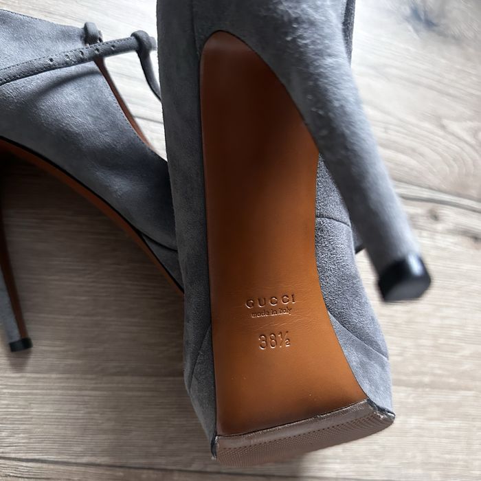 GUCCI сірі каблуки 38,5 розмір