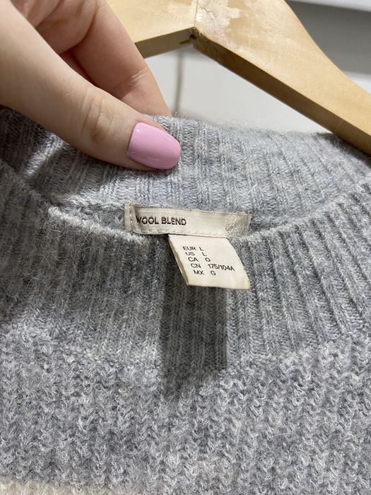 Wełniany sweter w paski H&M rozm. M