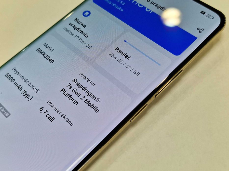 REALME 12 PRO+ 5G Dual SIM/ 12GB/ 512GB/ Navigator Beige/ Grade A-