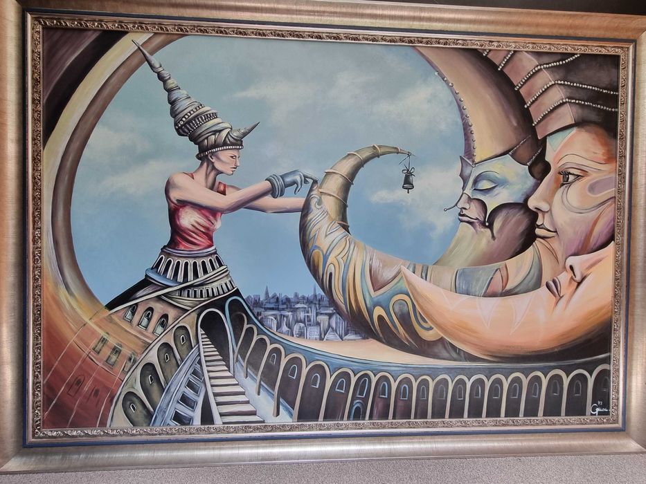 Obraz z współczesną kompozycją surrealistyczną