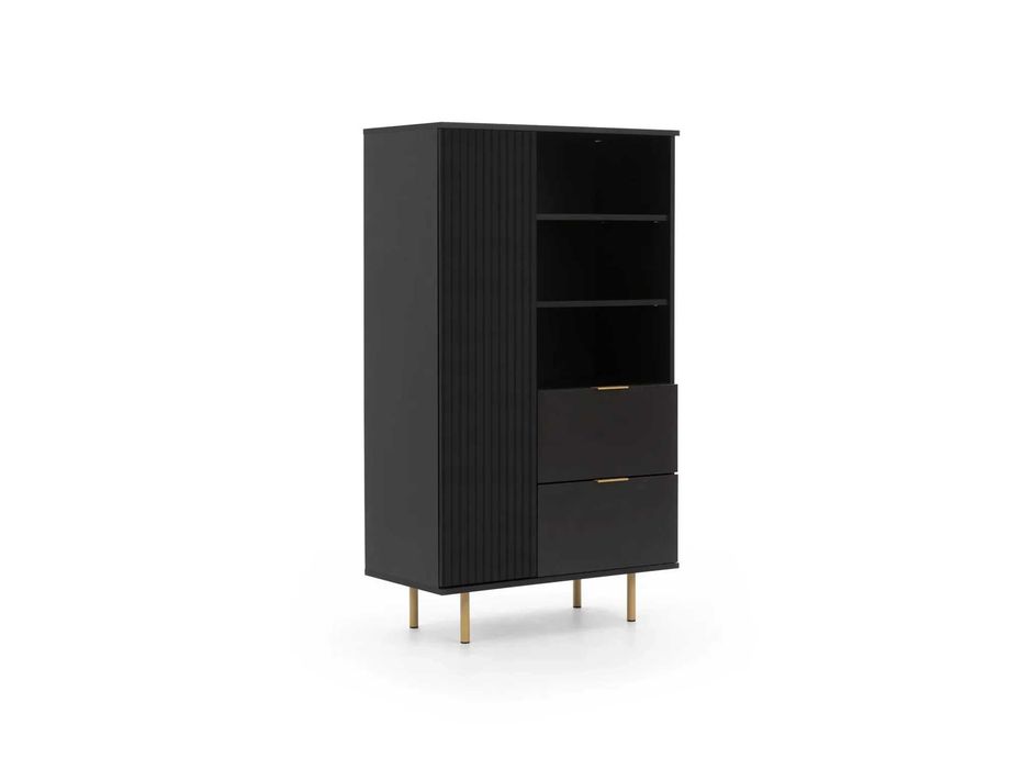Regał niski Nubia 80x140x41 (czerń lub kaszmir) Darmowa dostawa