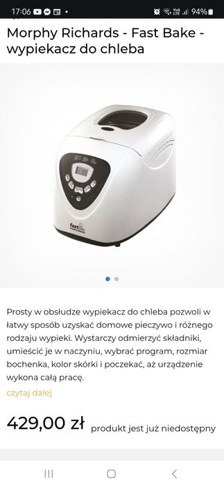 Morphy Richards - Fast Bake - wypiekacz do chleba