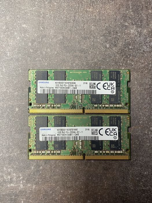 Оперативна пам'ять Samsung SODIMM DDR4 16Gb 3200MHz PC4-25600