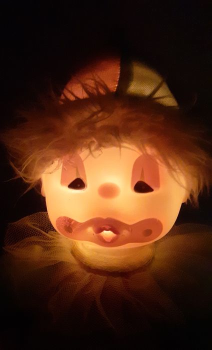 Boneca  palhaço com luz