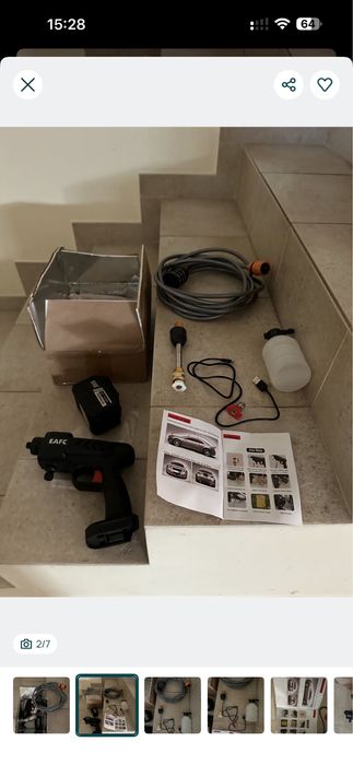 Pistola de pressão água a bateria para lavar