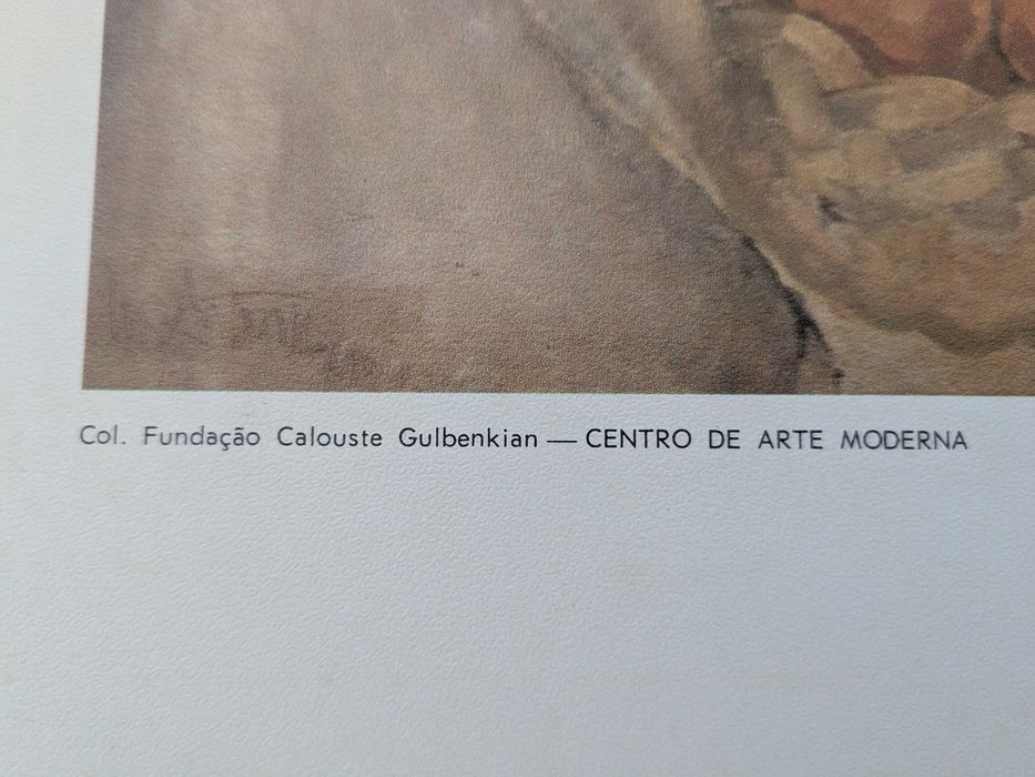 Poster Original Vintage Lino Antonio Fundação Calouste Gulbenkian