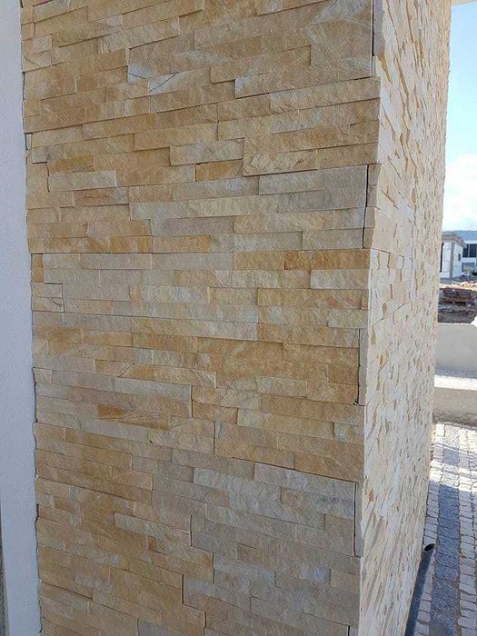 Pedra rústica amarela - quartzito