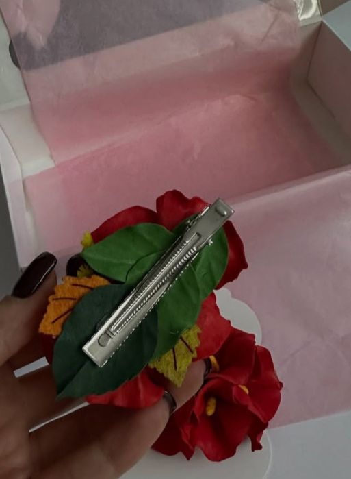 Заколки квіточки петунія 2 шт