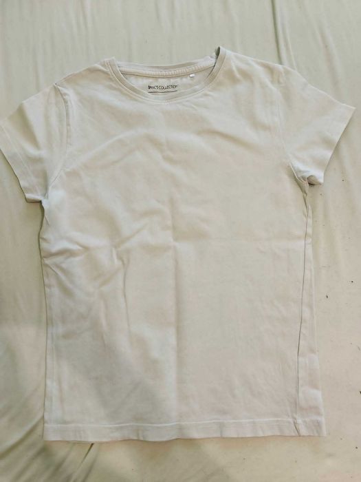 T-shirt biały basic rozm. 134