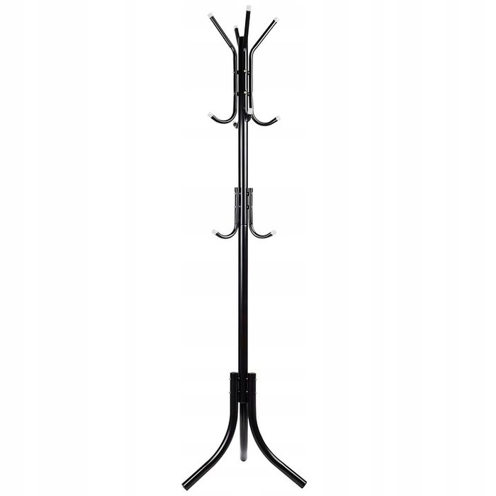 Wieszak Podłogowy Stojący Stojak Loft Na Ubrania Kurtki Poziomy Czarny