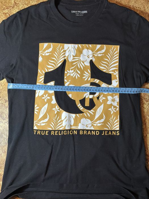 True Religion Men’s Graphic Logo Short Sleeve Shirt Black Size S