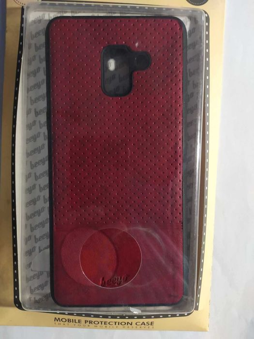 Etui Pokrowiec SAMSUNG Galaxy A8 Plus 2018/A730  CZERWONY Plecki