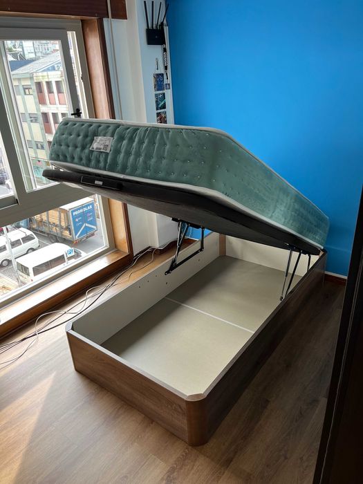 Cama e Colchão Pikolin 105x190 NOVOS com fatura