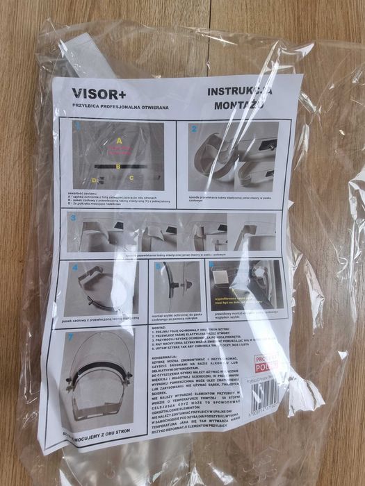 Przyłbica ochronna otwierana Visor+ antycovid pandemia