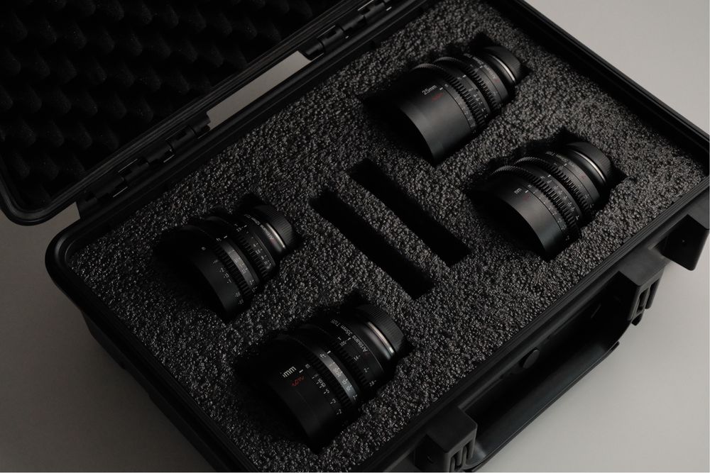 4x obiektywy 7Artisans Vision (Sony E) + Walizka transportowa