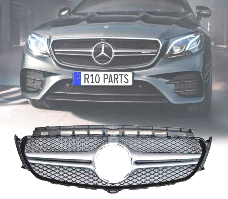 GRELHA FRONTAL MERCEDES W213 S213 C238 PRETO CROMADO