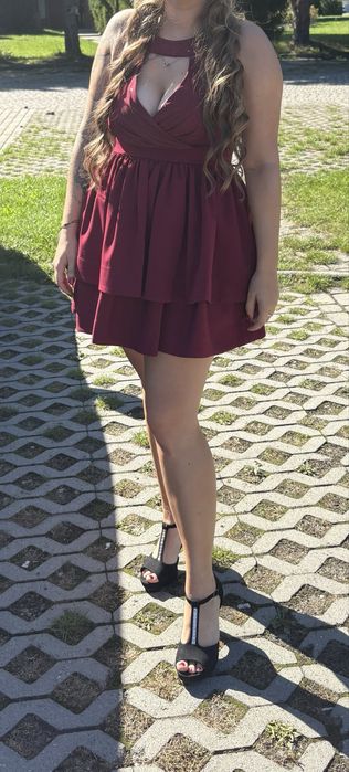Bordowa sukienka ! Mega sexi