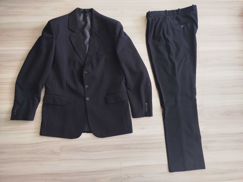 Czarna, elegancka męska marynarka, Modex, L