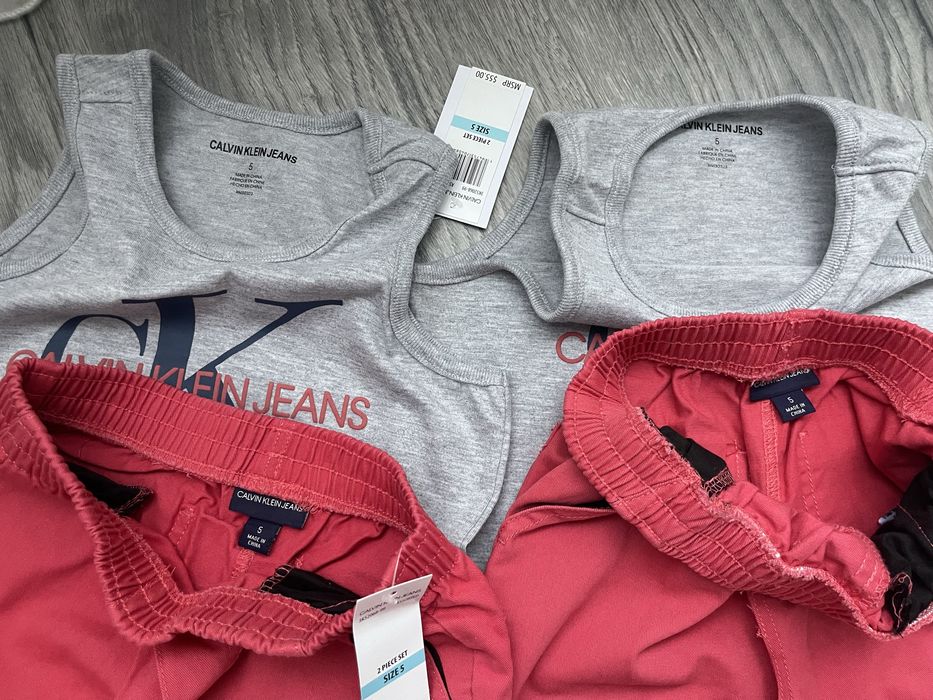 Дитячий костюм (майка, шорти), Calvin Klein, розмір на 5 років (110 см), НОВИЙ.