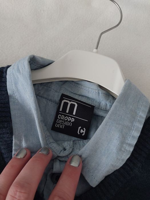 Granatowy sweter cropp