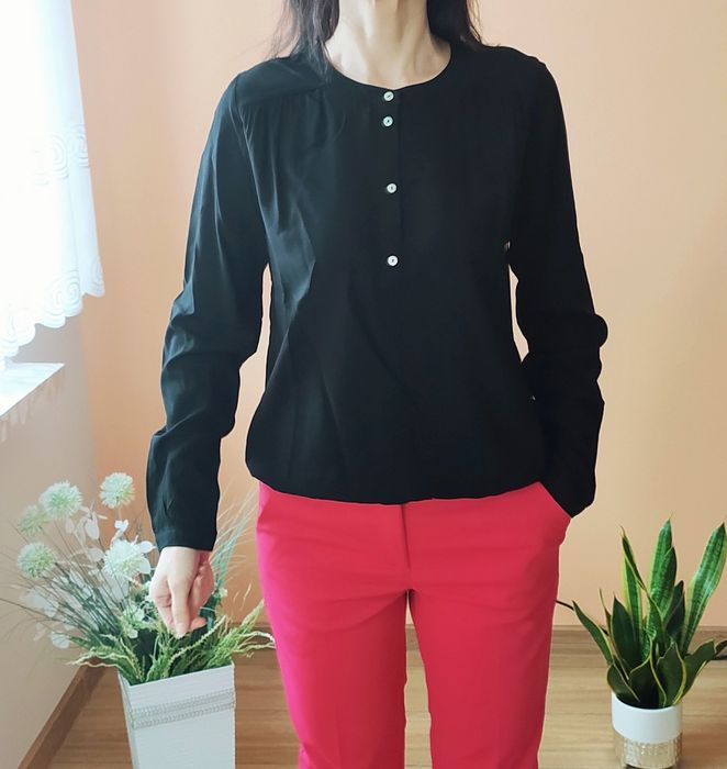 Bluzka czarna 36/38 S długi rękaw